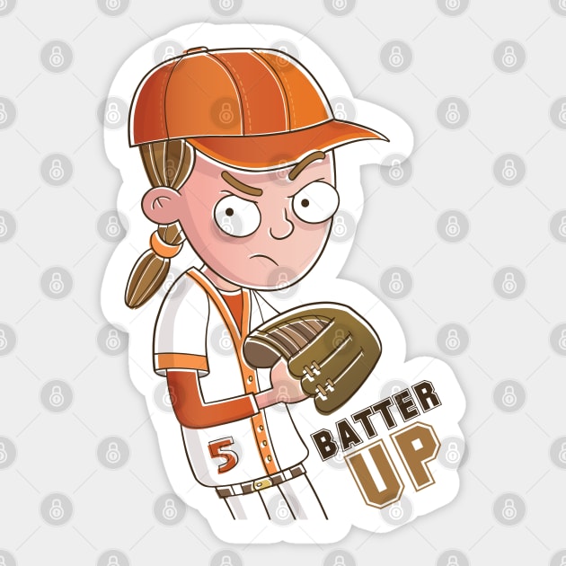 Baseball Girl Sticker by vaughanduck